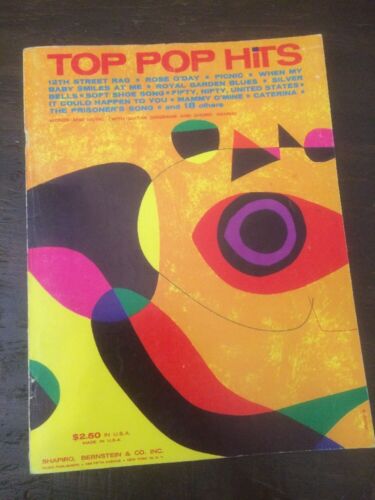 Vintage Pop Song Hits Sheet Music Book, Words/Music/Chords 1963