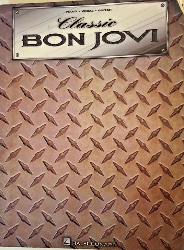 Classic Bon Jovi Piano Vocal Guitar Tabulature Song Book