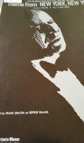 Vintage Sheet Music Theme From New York New York