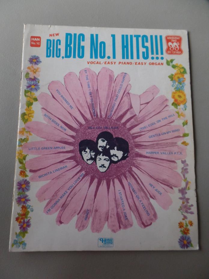 1967 Big Big No. 1 Hits Vocal/Easy Piano/Easy Organ Ob La Di, Ob La Da Song Book