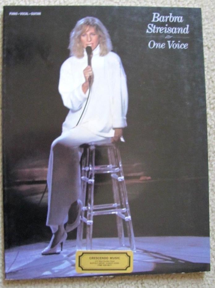 Rare Barbra Streisand ONE VOICE Music Book published by Hal Leonard, Concert Mix