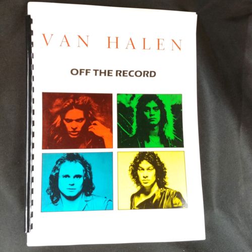 Van Halen Off The Record Song Book Sheet Music