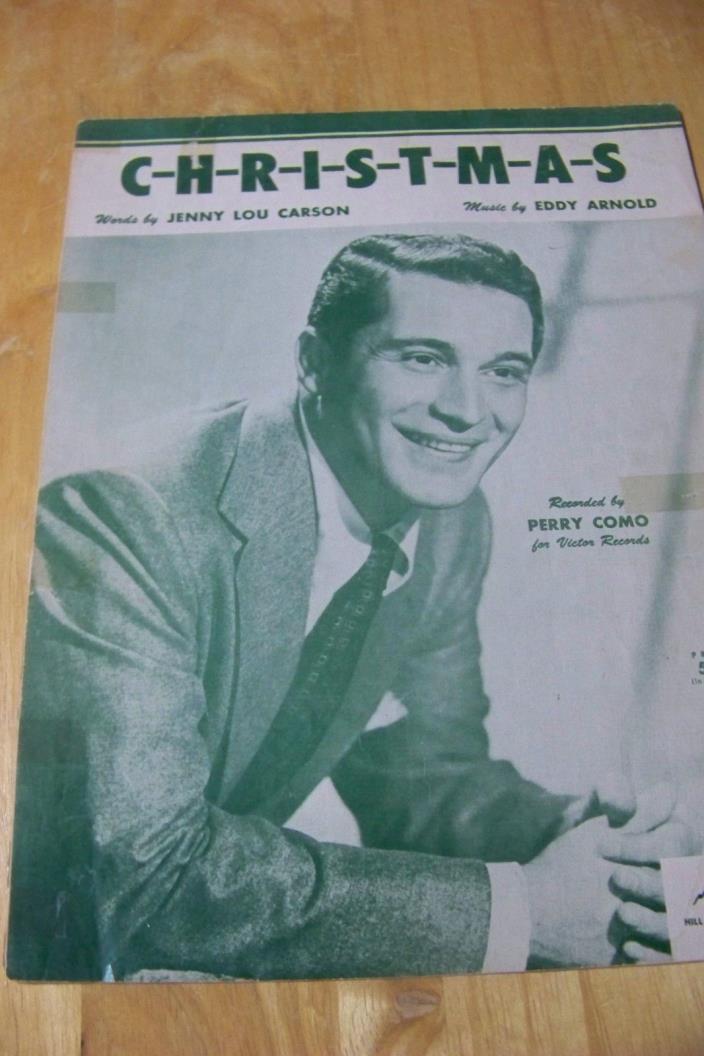 CHRISTMAS Sheet Music C is for the Christchild Carson Eddy Arnold w Perry Como