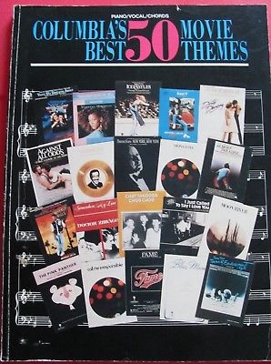 SONGBOOK LOT Columbia's BEST 50 MOVIE THEMES + BEST POPULAT SHEET MUSIC BOOK