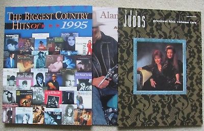 SONGBOOK LOT Biggest Country Hits 1995, The Judds Greatest Vol. 2, Alan Jackson
