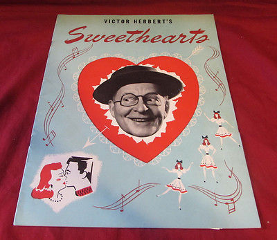 Vintage Victor Herbert's Sweethearts Play Program