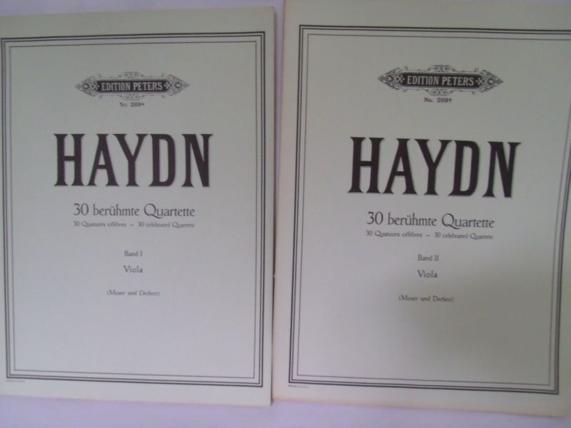 Haydn Beruhmte Quartette Quartets Viola Band 1+2 Sheet Music Book No.289 Peters