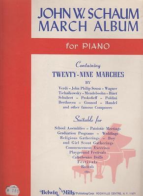John Schaum March Album for Piano 29 Marches Sheet Music Book