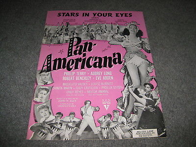 Vintage Sheet Music - Stars in your eyes Pan-Americana 1945