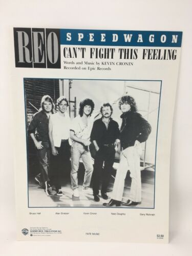 REO Speedwagon Can't Fight This Feeling Sheet Music 1985 Vintage