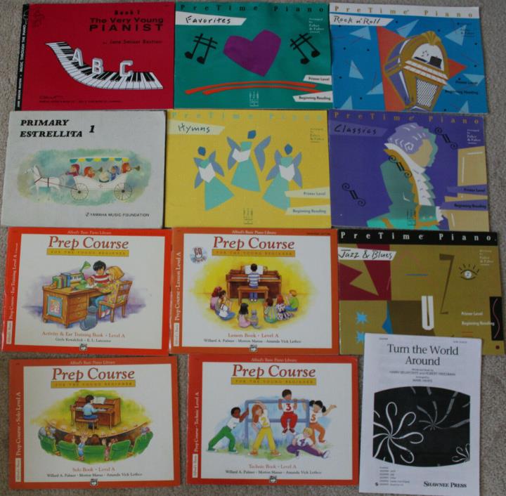 Lot 11 Piano Music Books - Children fun learn beginner PrepTime Prep Course Jazz