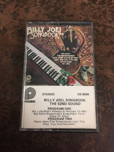 vintage cassettes billy joel songbook 52nd sound 1979