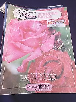 Organ Piano Electronic Keyboard Song Book EZ Play Today 38 Sentimental Ballads