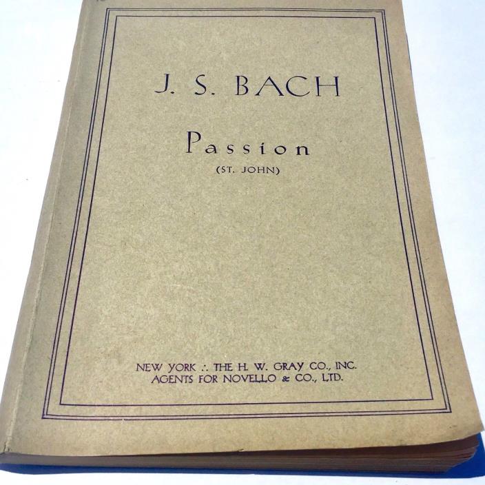 John Johann Sebastian Bach The Passion of Our Lord According to St John 1950