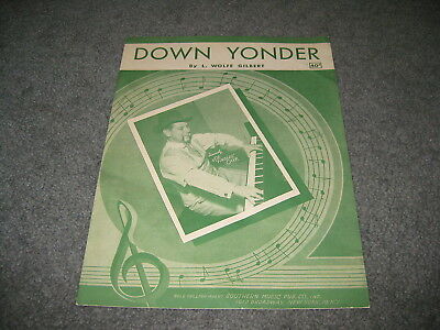 Vintage Sheet Music - Down Yonder Joe Fingers Carr 1948