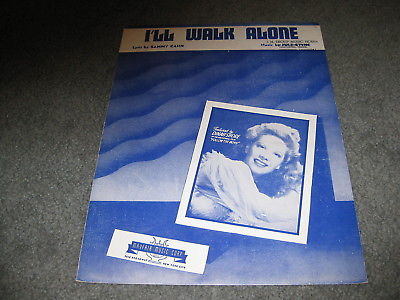 Vintage Sheet Music - I'll Walk Alone Dinah Shore Follow the Boys 1944