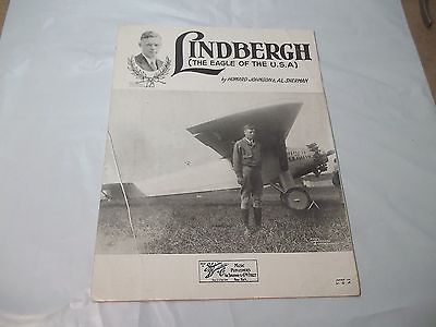 1927 Sheet Music Charles Lindbergh The Eagle of hte USA