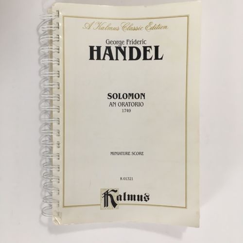 Kalmus 01321 Handel Solomon An Oratorio 1749 Miniature Score