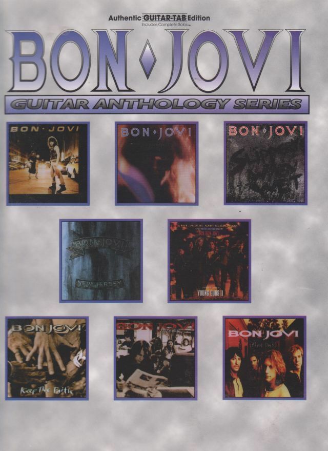 Bon Jovi Guitar Anthology series authentic guitar tab edition songbook