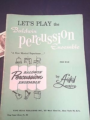 Let's Play the Baldwin Percussion Ensemble Organ Piano Keyboard Song Book