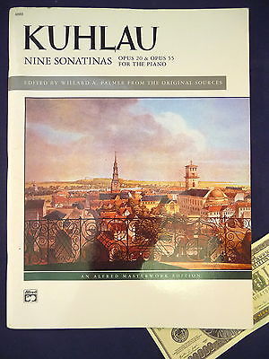 KUHLAU Piano Music Book Nine Sonatinas Opus 20 55 Alfred Masterworks