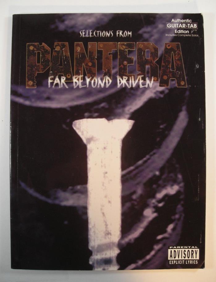 PANTERA Far Beyond Driven Guitar Tab Sheet Music Song Book Songbook Tablature