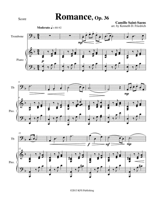 Saint-Saens - Romance - trombone and piano