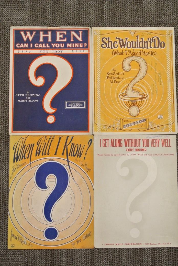 ? x 4 Nice old Sheet Music 1922 - 1939