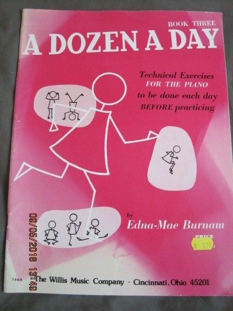 A Dozen a Day Song Book by Edna Mae Burnam No 3 45 page