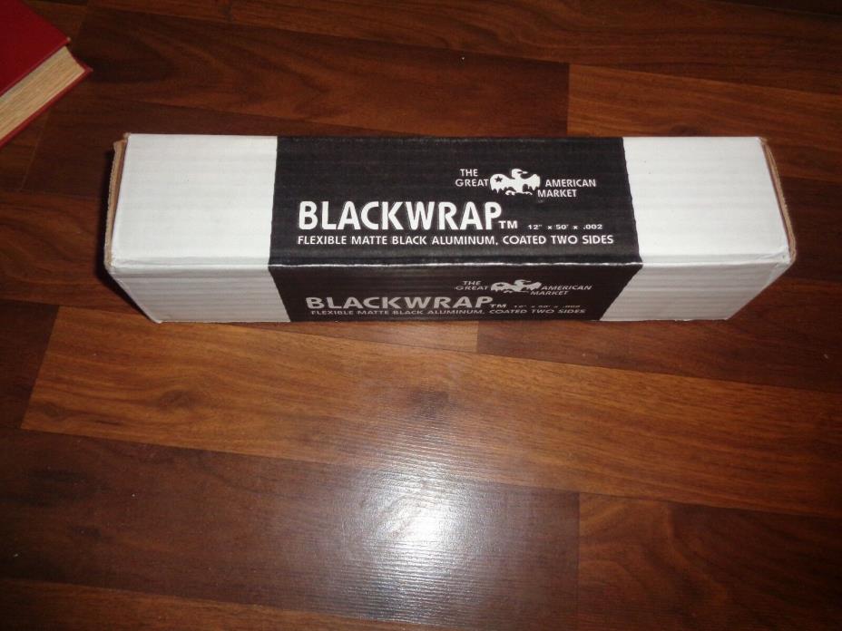 NIB BLACKWRAP Flexible Matte Black Aluminum 12