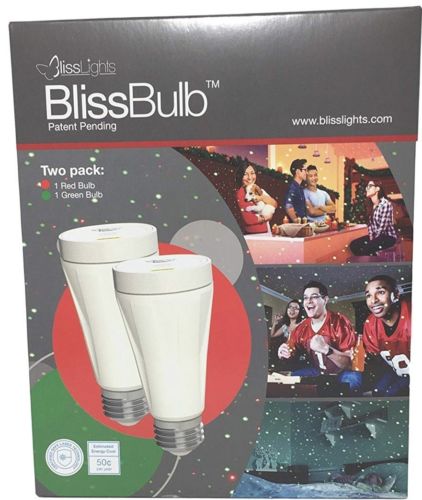 BlissBulb – One Red And One Green Bliss Bulb for a total of 2 Bulbs - BlissLight