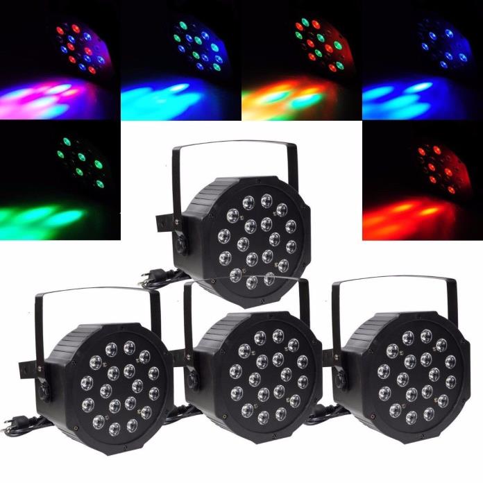 4 PCS 54x3W RGBW LED Par 64 Stage Light, DJ uplight [handle not included]
