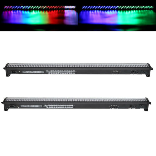 2PCS 252 LED RGB Wall Wash Bar Light DMX Club Disco Stage Wedding Show Lighting