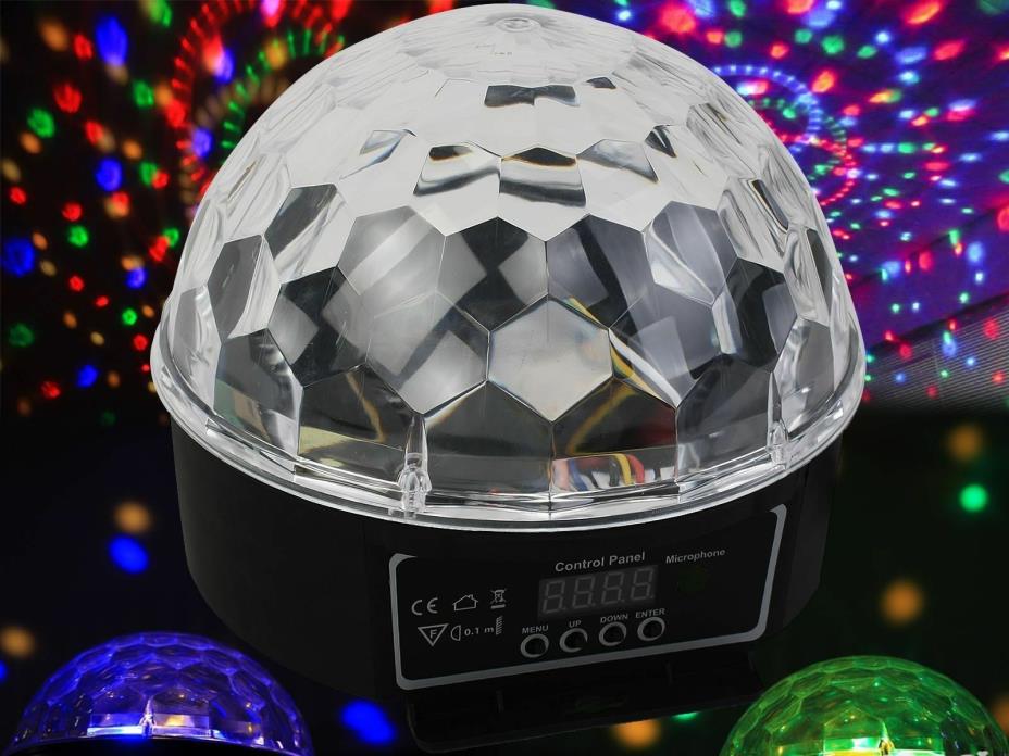 Disco Party Light LED Crystal Magic Ball Projector, Sound Activation