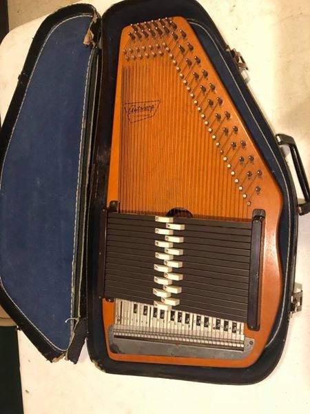 Vintage Oscar Schmidt 15 Chord 15EBH Autoharp With Case Folk Instrument