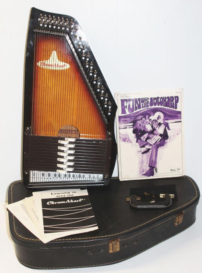 Vintage RBI Chromaharp Chord Autoharp by Rhythm Band Inc Instrument w/Case