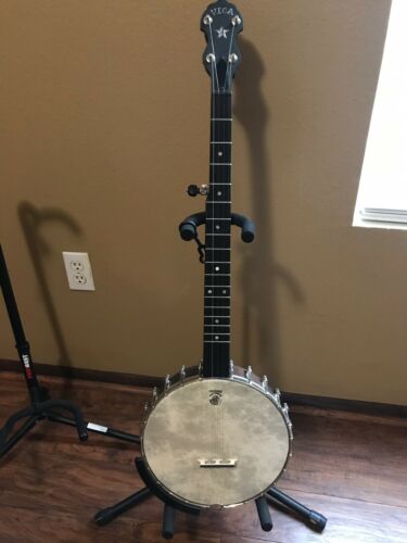 New Deering Vega Old Tyme Wonder 12 Inch Rim, Scooped Neck. With Hard Shell Case