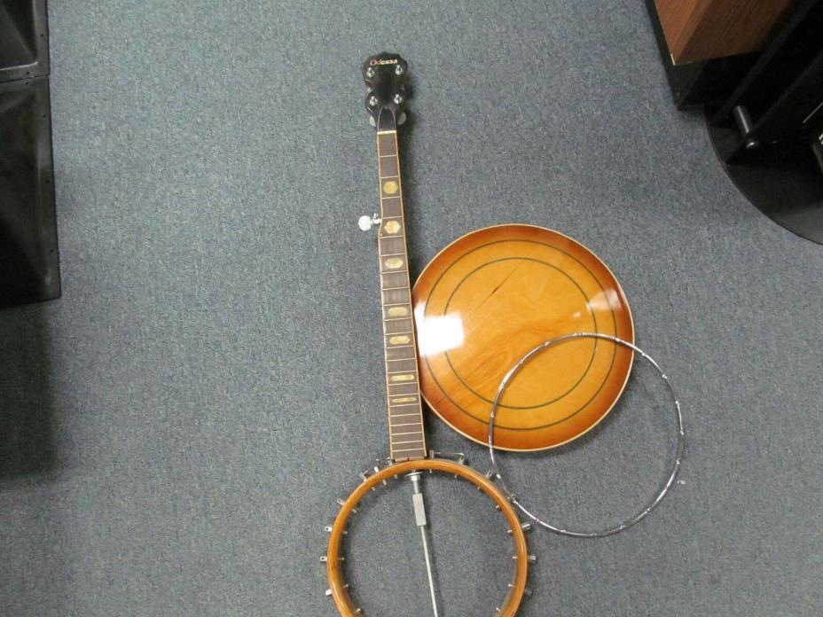 Odessa 5 String Banjo - For Parts - Neck, Resonator, Tension Hoop, tuning keys,