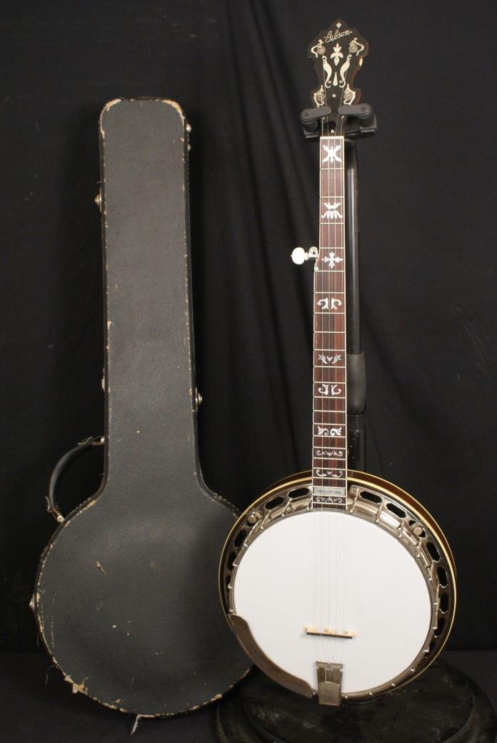 1931 Gibson TB-2 Conversion 5 string banjo with Huber Speed neck and brass hoop