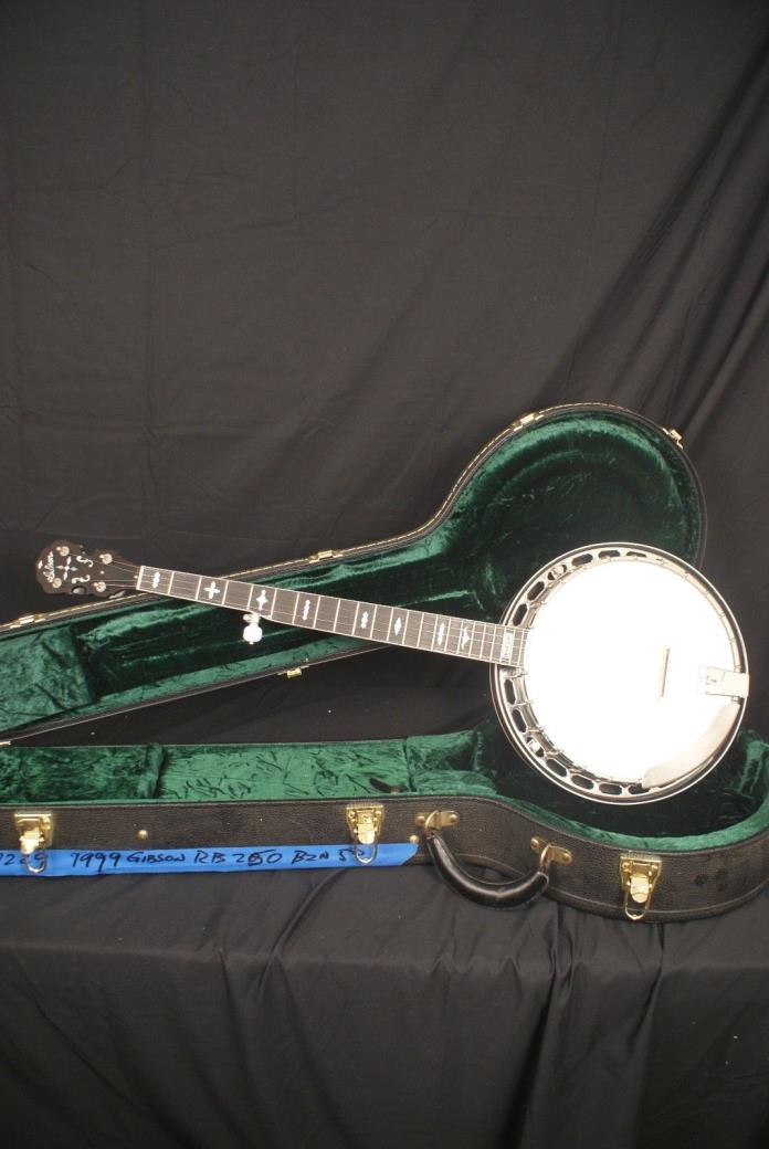 1999 Gibson RB250 5 string Banjo All original w/ Deluxe Hard Case Made in USA