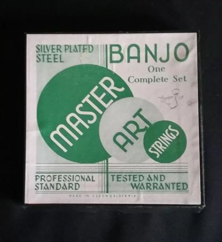 Rare Set Vintage Master Art Banjo Strings Original Box Made in Czechoslovakia