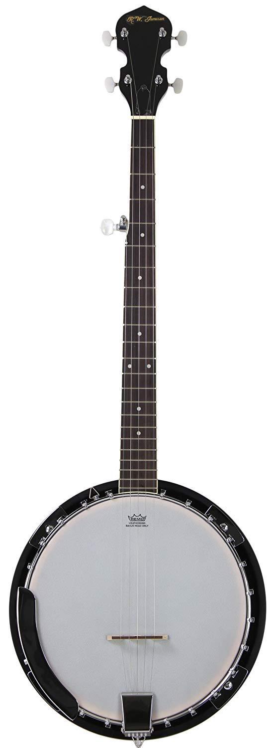 5-String Banjo 24 Bracket Closed Solid Back and Geared 5th Tuner Jameson Guitars