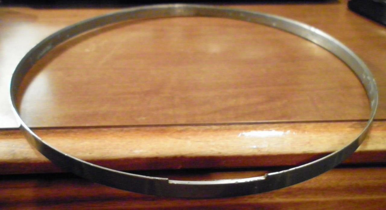 Vtg Banjo Grooved Brass Tension Hoop from 10 7/8