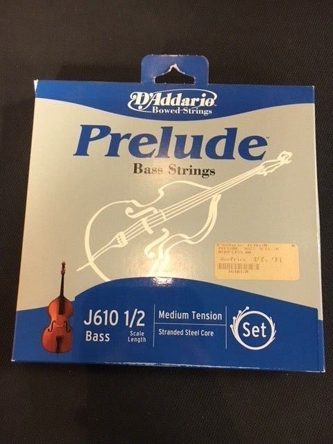 D'Addario Prelude Bass Strings, 1/2 Scale Length, Medium Tension Set