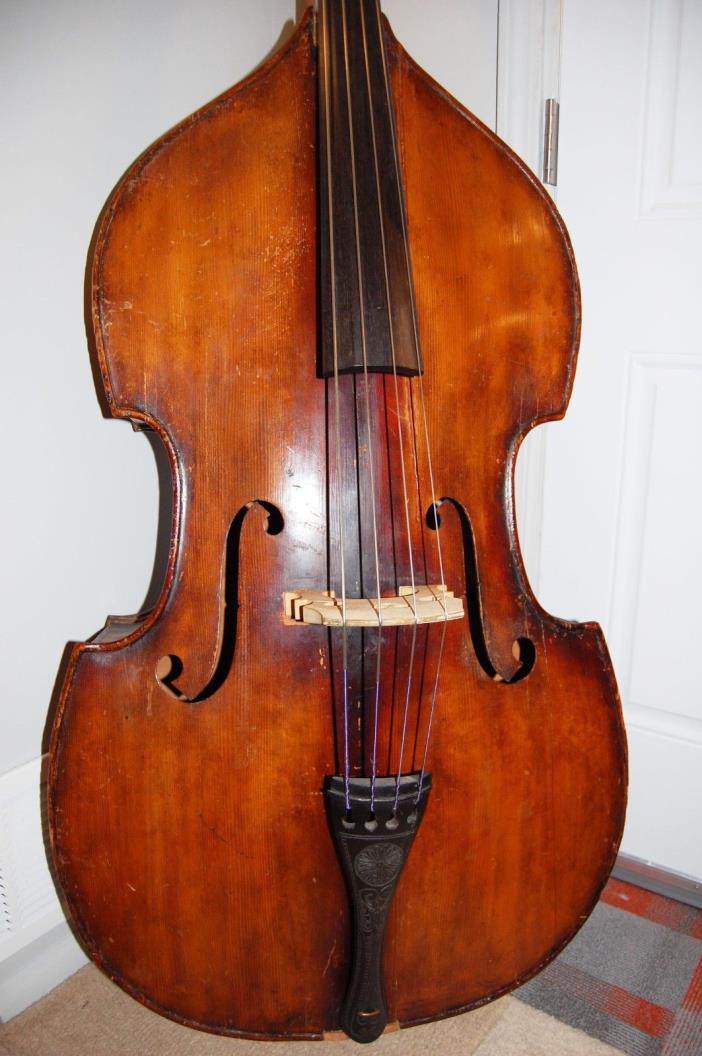 Jacobus Hornsteiner Upright Double Bass 4/4 German 1920-30 + Andrea Eastman Bow