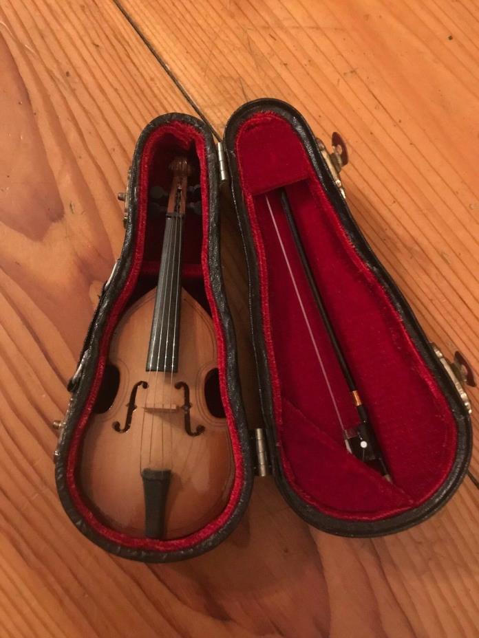 Miniature Double Bass, Bow, and Case 12:1
