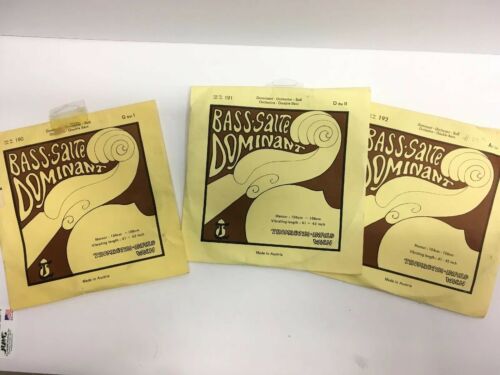 NOS Vintage Thomastik-Infeld Nylon Core Double Bass String Set 190, 191, 192