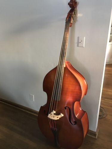 Vintage Aristocrat By Selmer Double Bass, Bow, Case Model AR 232