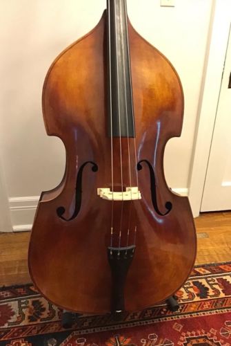 3/4 Upright Bass Violin by Anton Schroetter Germany Plywood Ex Playing Condition