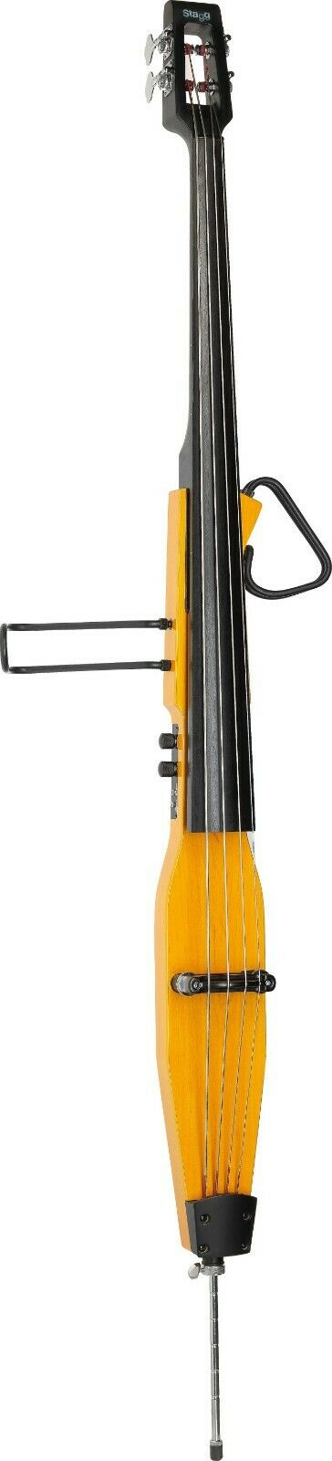 Stagg EDB-3/4 H Electric 3/4 Size Double Bass with Gigbag Included - Honey